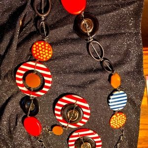 Light weight summer necklace and earing set.